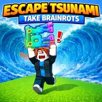 Play game Escape Tsunami - Take Brainrots! now!